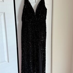 Elegant Black Sequin Evening Gown. Bought it from Lucy in the Sky.